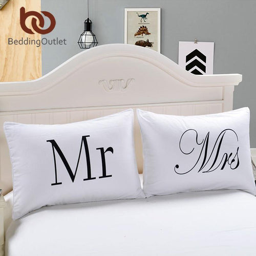 Mr and Mrs Pillow Cases